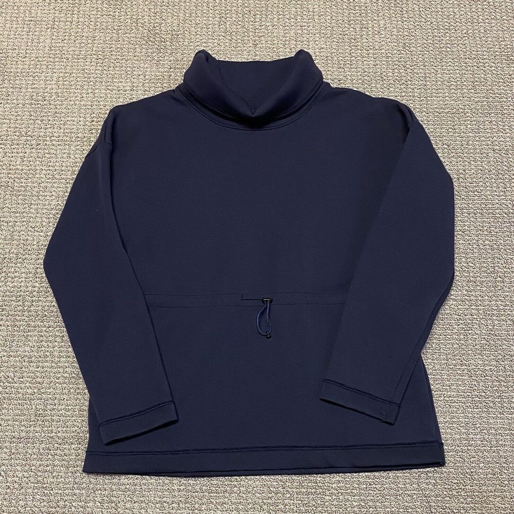 Nike Sweater Womens Size Small Dri-FIT Therma Flex Training Cowl Sweatshirt Blue